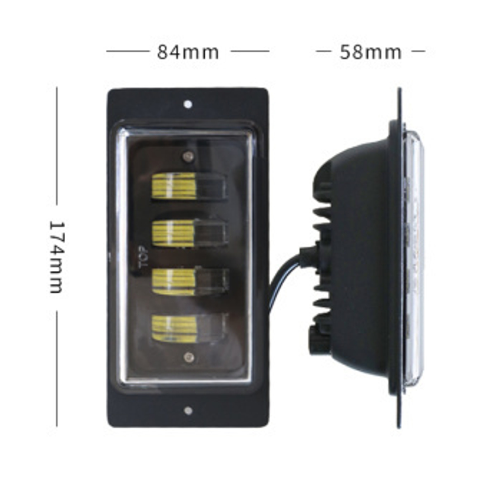 Противотуманки LED (2110-2114) 9-30V  40W (W) 4линз (пара) (050-01-40W-W)/GQ2110LED