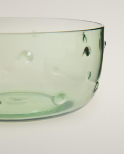 Zara Home миска из пластика, цвет зелёный, 13.6 см