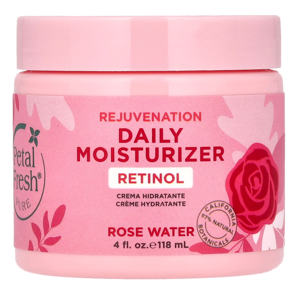 Petal Fresh, Pure, омолаживающий ежедневный увлажняющий крем, розовая вода, 118 мл (4 жидк. унции)