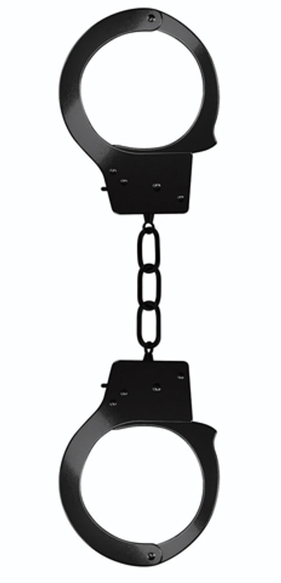 Чёрные наручники OUCH! Black (Цвет: черный)