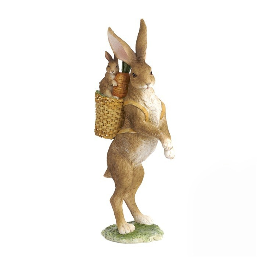 Декоративная фигура "Кролик держит корзину" 34CM