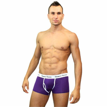 Мужские трусы боксеры баклажановые Romeo Rossi Boxer Brief RR365-5