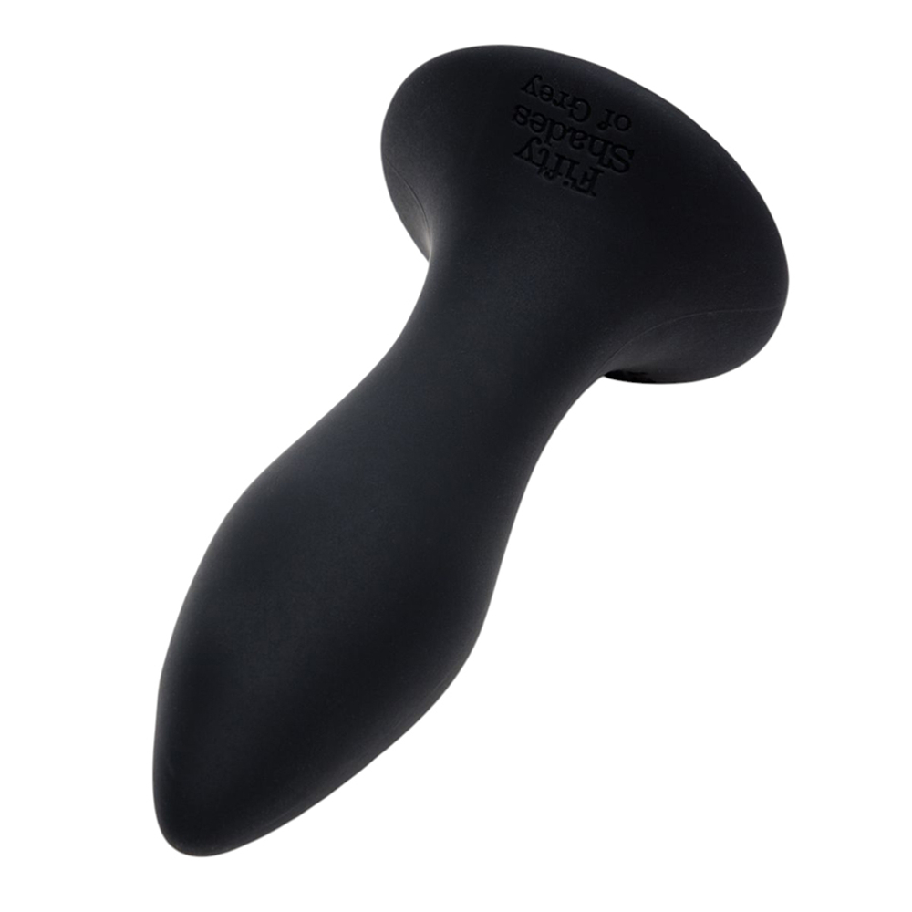 Черная анальная вибровтулка 8,9см Fifty Shades of Grey Sensation Rechargeable Vibrating Butt Plug