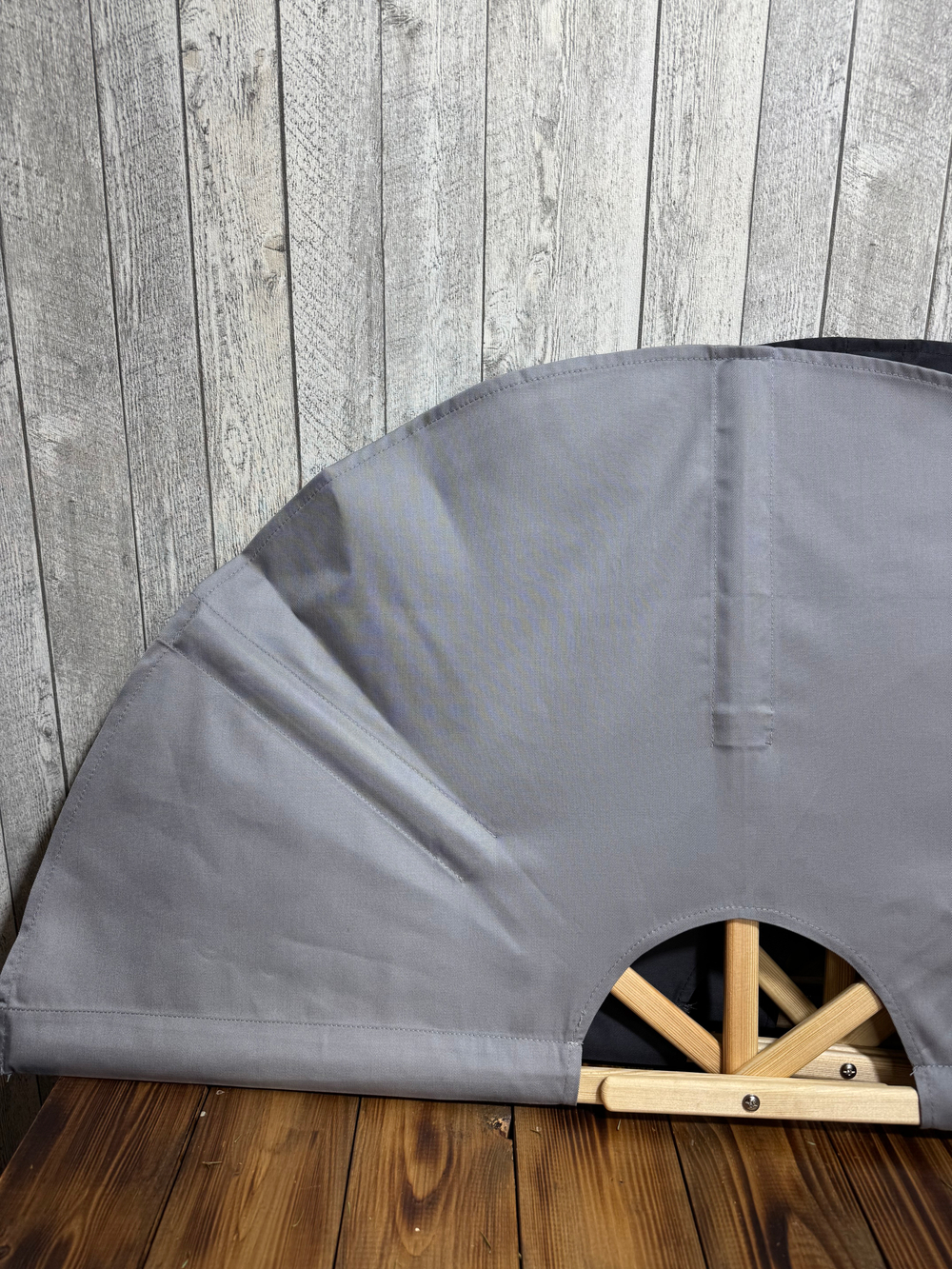 Веер для бани и сауны, опахало (сосна) серый 95 см