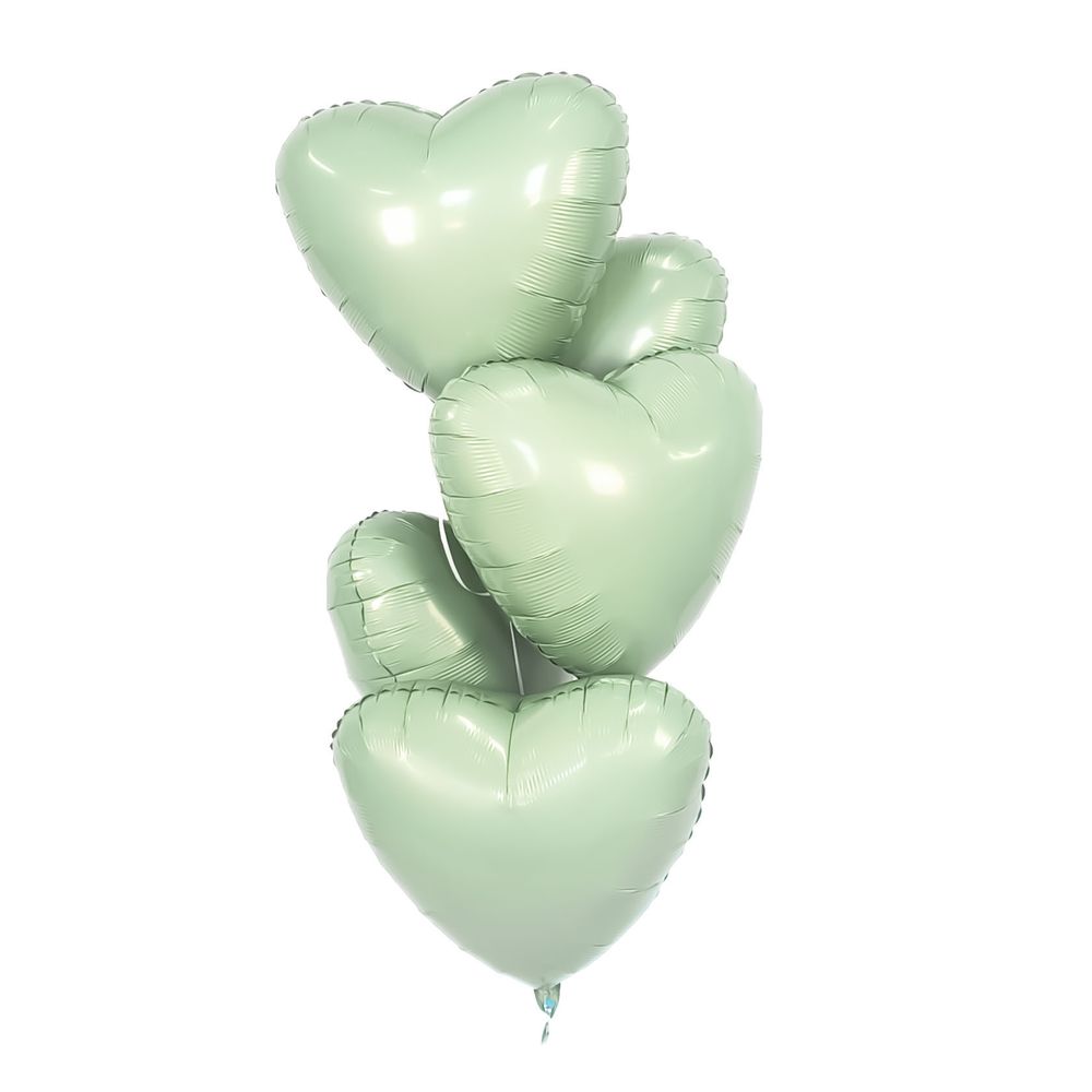 Шар (19''/48 см) Сердце, Олива, 1 шт.