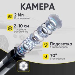 ICARTOOL (IC-V201) Видеоэндоскоп управляемый USB, 5,5 мм