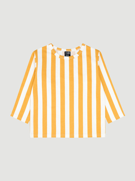 Лонгслив оверсайз Mjölk Yellow Stripes