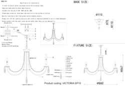 Люстра Crystal Lux VICTORIA SP10 GOLD/AMBER