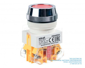 Выключатель кнопочный ABLF ВК-30 d30мм 220В красн. DEKraft 25044DEK