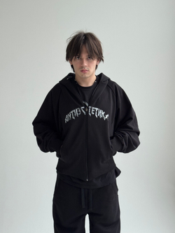 Зип-худи "Антиэстетика" black