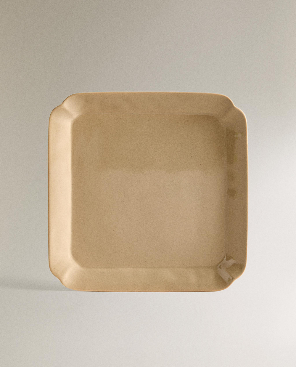 Zara Home блюдо сервировочное из каменной керамики, цвет бежевый, 20 см