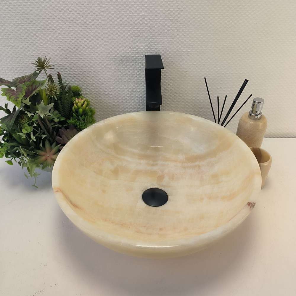 Раковина из оникса Bowl Yellow TinLip BO-62941 45*45*15 41