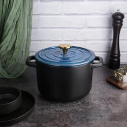 Кастрюля 5 л, 22,5*16,5 см с крышкой керамическая Style Buffet New Kitchen P.L. Proff Cuisine