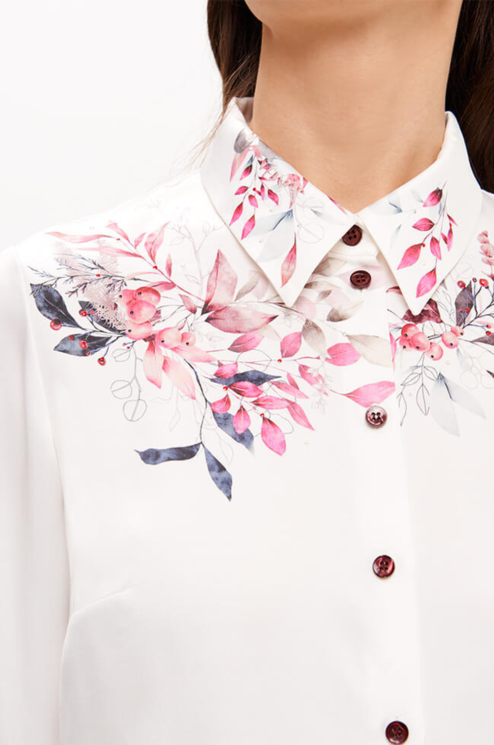 23416 Блузка женская (молочный)