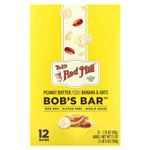 Bob's Red Mill, Bob's Bar ™, арахисовая паста, банан и овес, 12 батончиков по 50 г (1,76 унции)