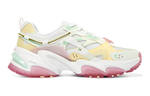 Skechers Stamina V2 peach blossom shoes low-cut daddy shoes women's white multi-color