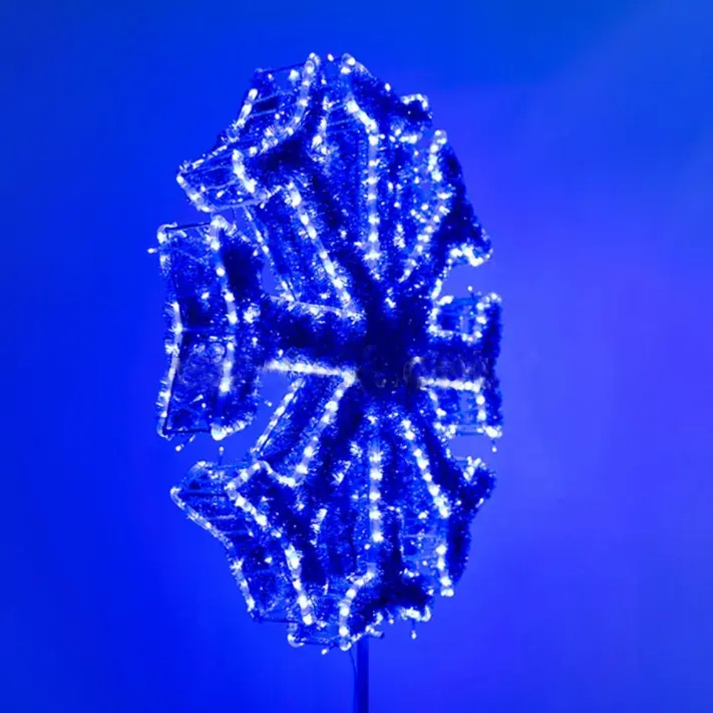 Макушка Снежинка Стандарт 50 см. для елей высотой от 3 до 6 м., синяя, Green Trees (sn-50blue)