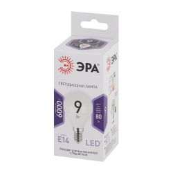 Лампочка светодиодная ЭРА STD LED P45-9W-860-E14 E14 / Е14 9Вт шар холодный дневной свет