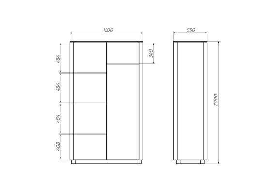 Шкаф Tammi 2-х створчатый высокий (молочный)