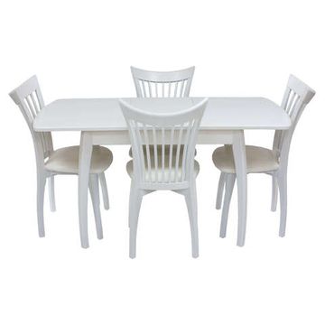 Обеденная группа Leset стол Шервуд 2Р и стулья Орегон Белый