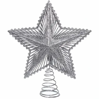 Звезда на ёлку 20*23 см «Волшебница», Серебро