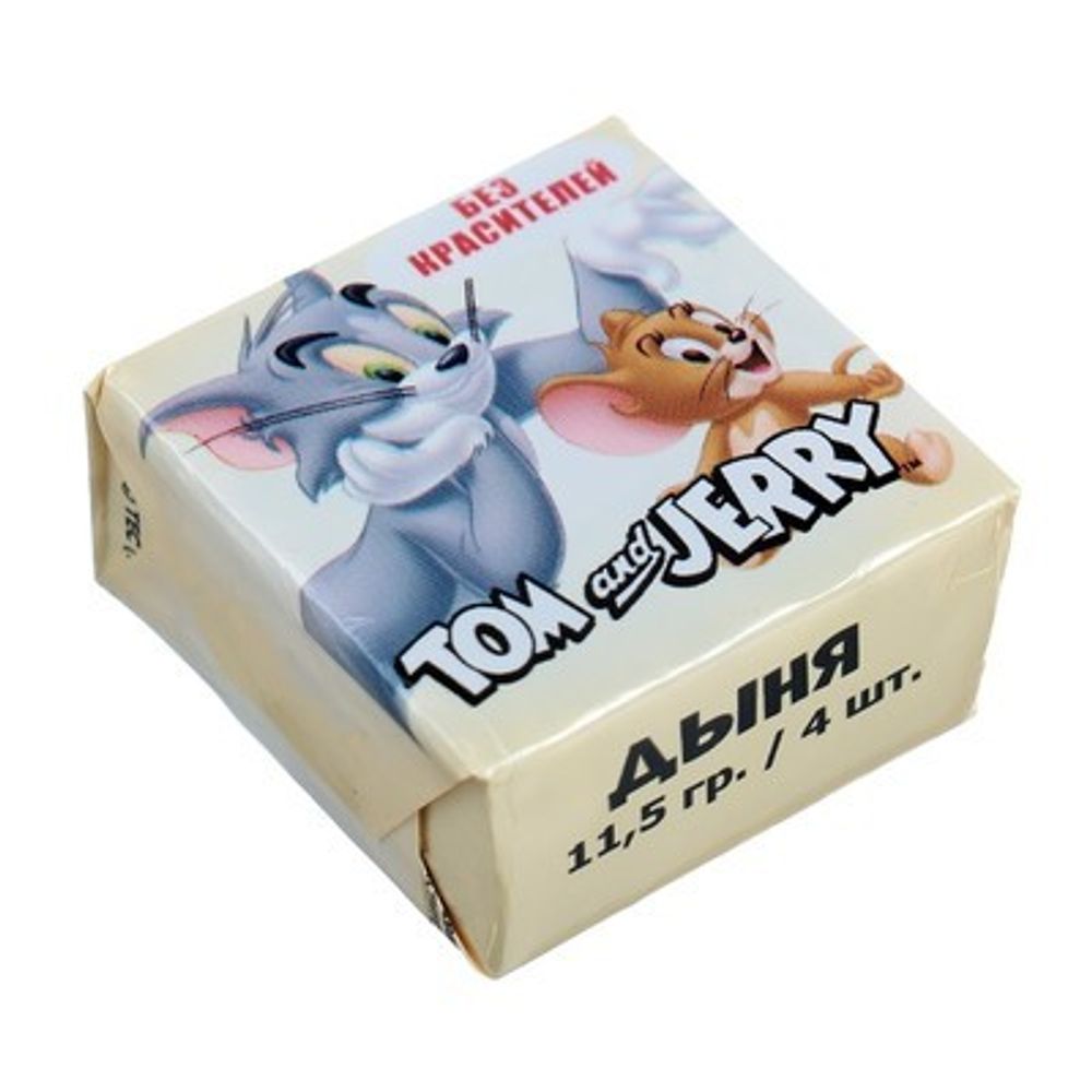 Жевательная конфета со вкусом Дыни Tom and Jerry (4 конфеты) 11,5 г