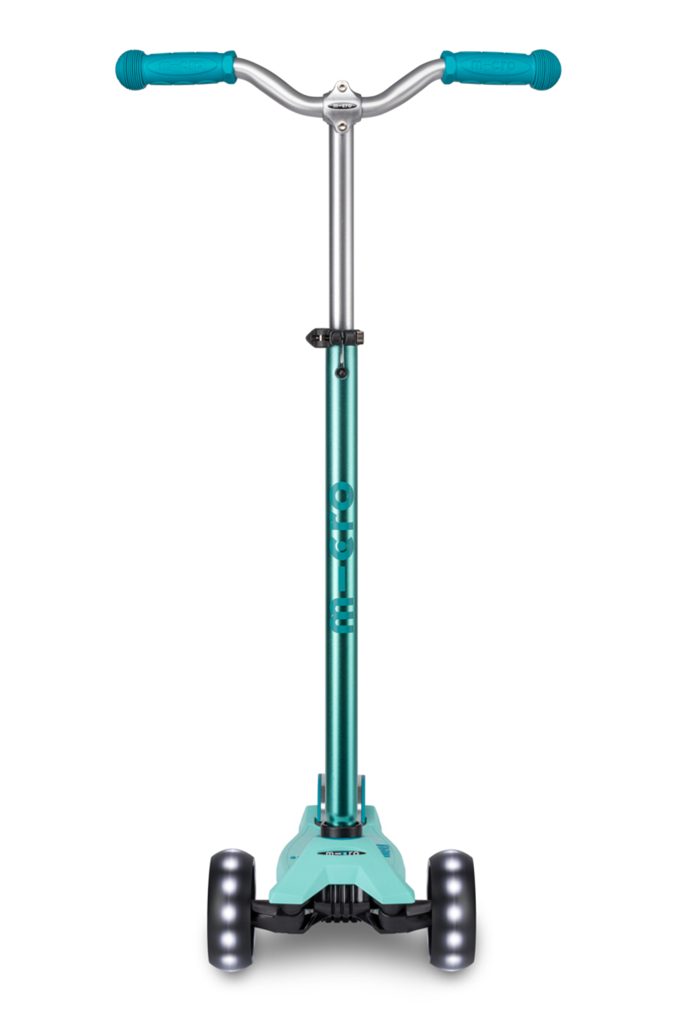 Самокат Maxi Micro Deluxe Pro LED ярко-голубой