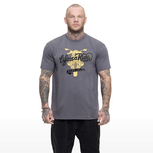 Футболка CLAN13 LIFE IS A RIDE, серый