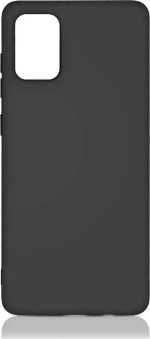Силиконовый чехол с микрофиброй для Samsung Galaxy A02s black DF