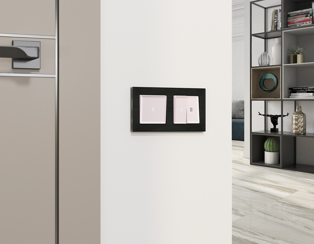 MA204035 Комплект механизма 2-кл проходного выключателя с подсветкой 5600K ALFA Жемчуг QUANT (AP2040, VM120, G25W)