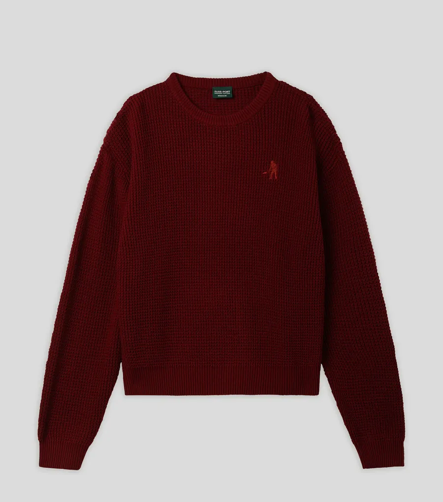 Maroon knit sweater hotsell