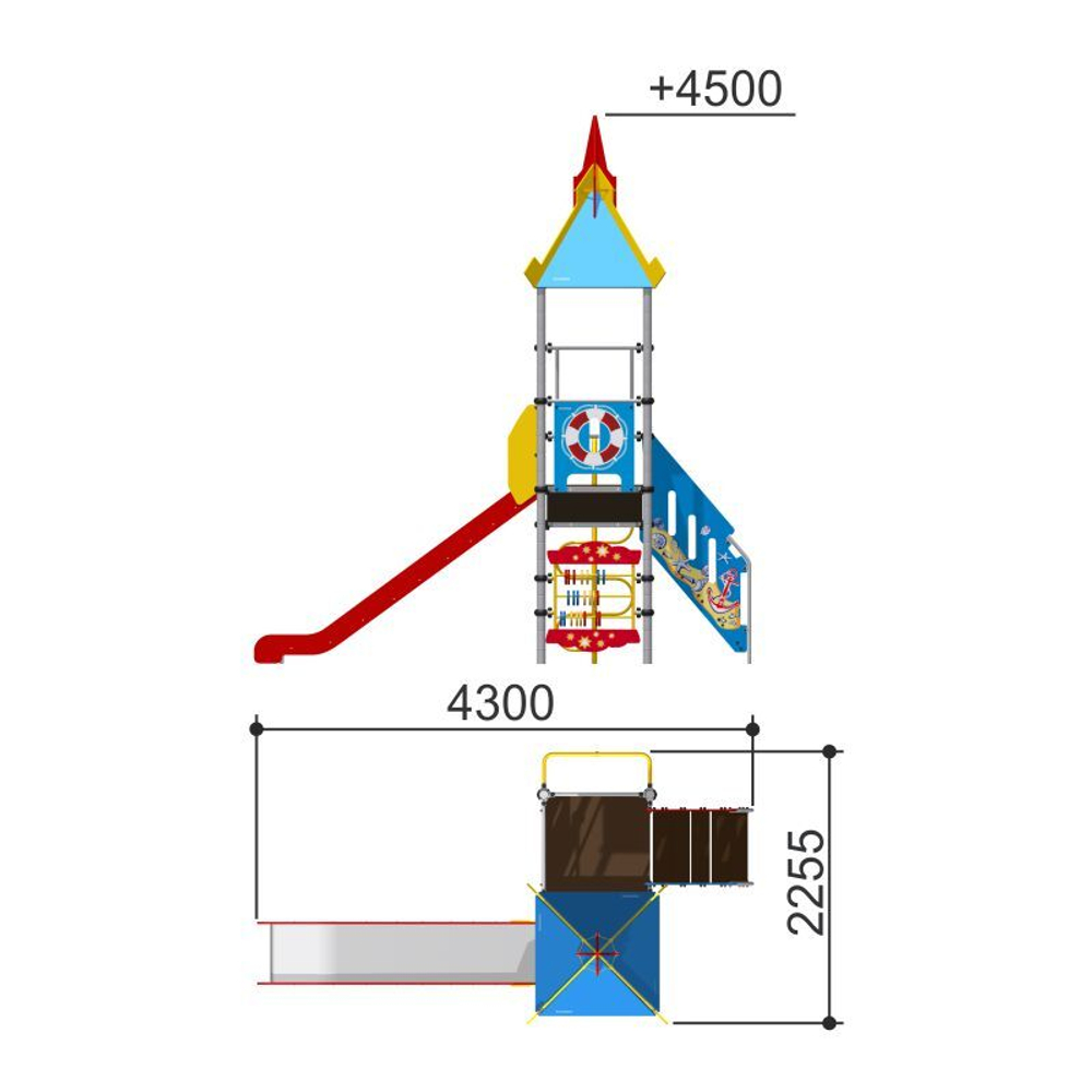 Детская площадка «Море» Romana 101.04.00-02