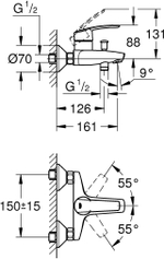 СМЕСИТЕЛЬ GROHE START ОДНОРЫЧАЖНЫЙ ДЛЯ ВАННЫ DIY 32278001