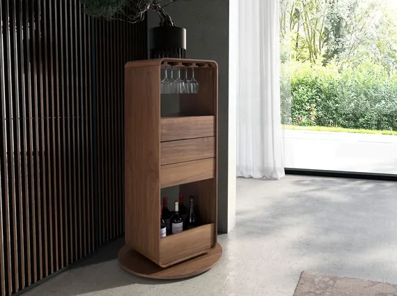 Вращающийся барный шкаф 3115/BRG-3615E из ореха