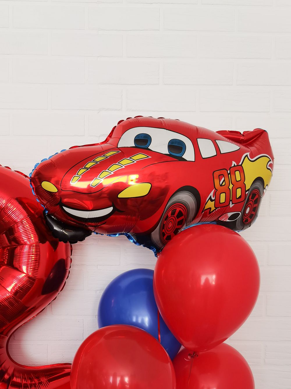 F Шар фигура Тачка 32"/81 см красная (БГ-32)  Изображение4