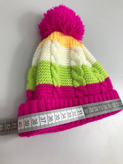 Шапка с помпоном на 1-2 года