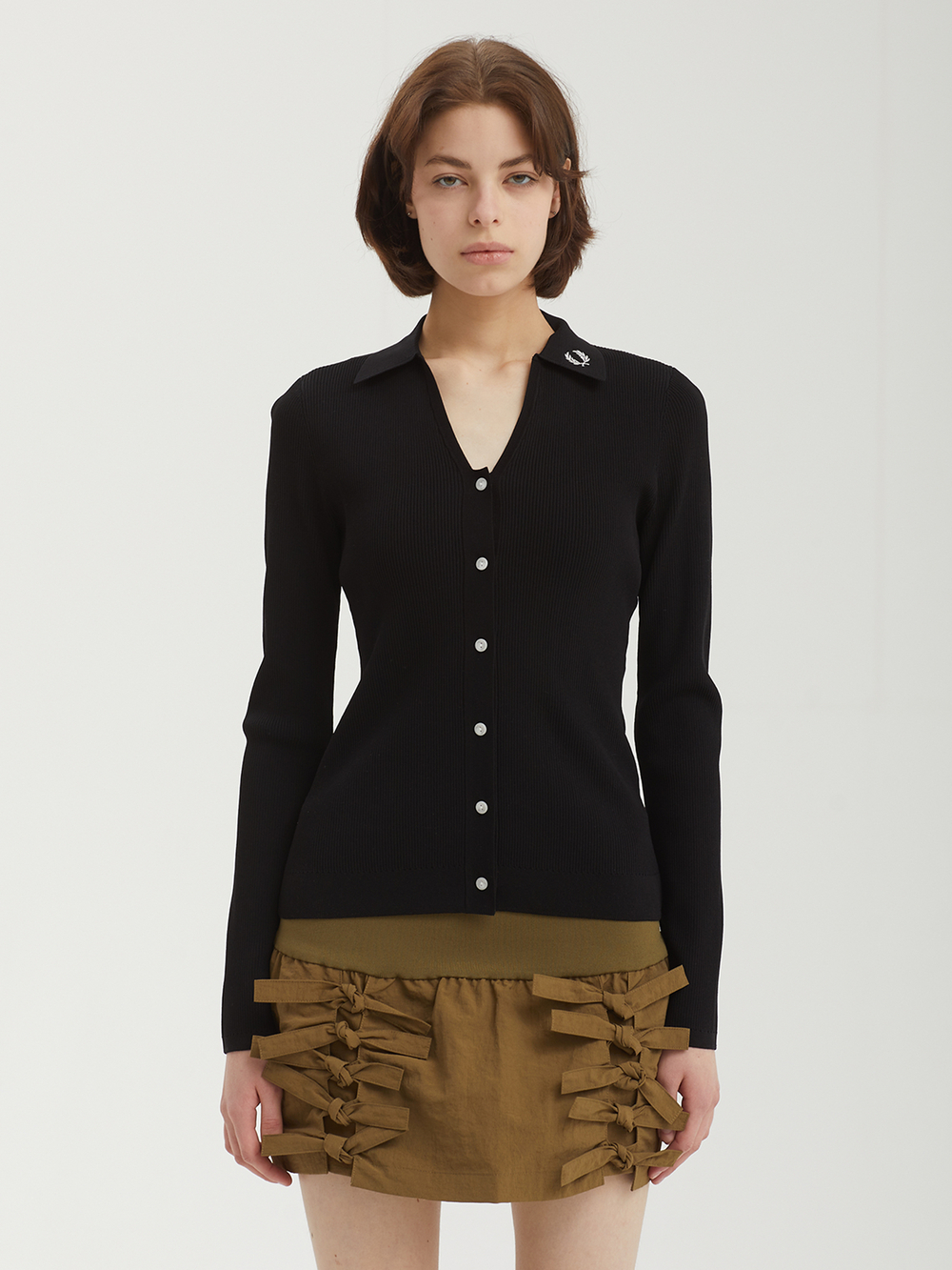 Женское Поло Ribbed Knitted
