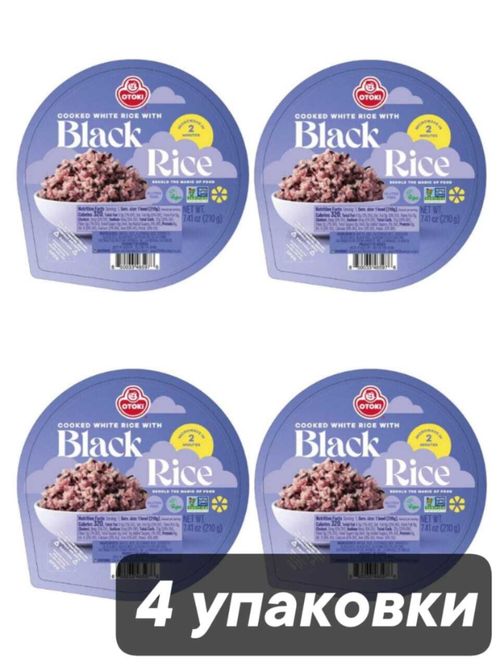 Рис корейский готовый Оттоги с чёрным рисом 210 г x 4 шт