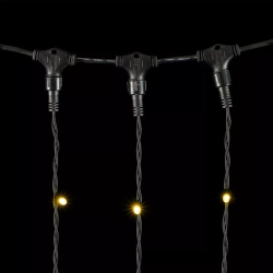 Светодиодный занавес Sealed 2*3 м., 220V., 600 теплых белых LED ламп, черный каучук, Beauty Led (LL602-1-2WW)