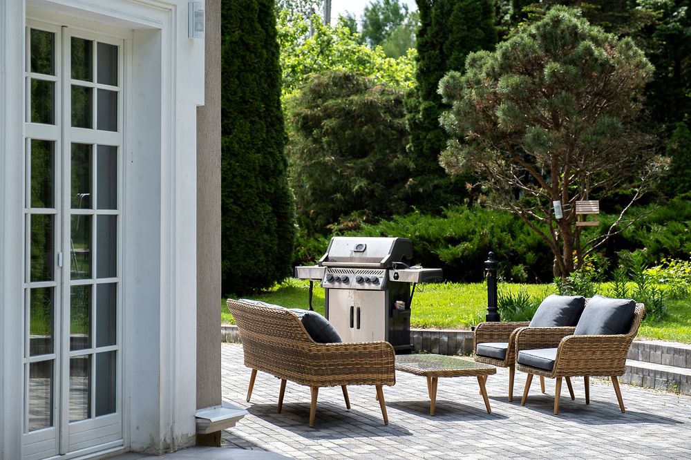 "Прованс" лаунж-зона плетеная из искусственного ротанга, цвет соломенный