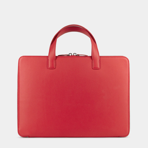 Сумка для документов и техники 13 - 14 из кожи теленка, красного цвета
