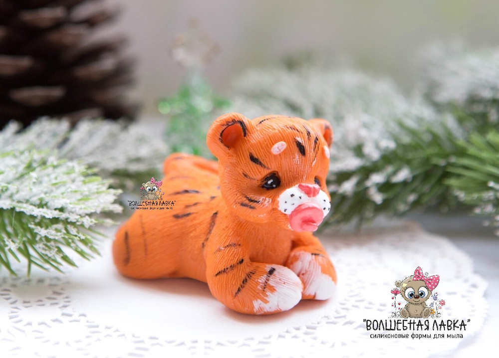 Силиконовая форма Тигренок с соской