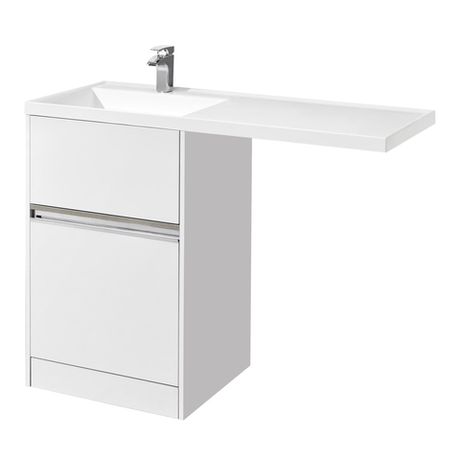 Тумба с раковиной AQUATON Лондри 60 + Лондри 120 левая