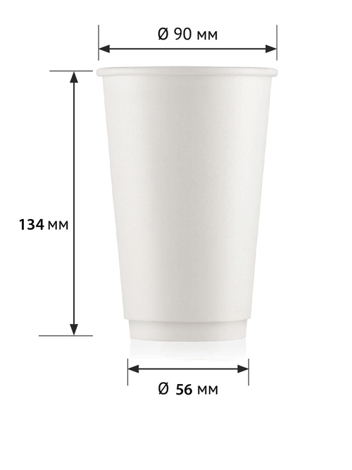 Кофе стакан белый двухслойный 400мл