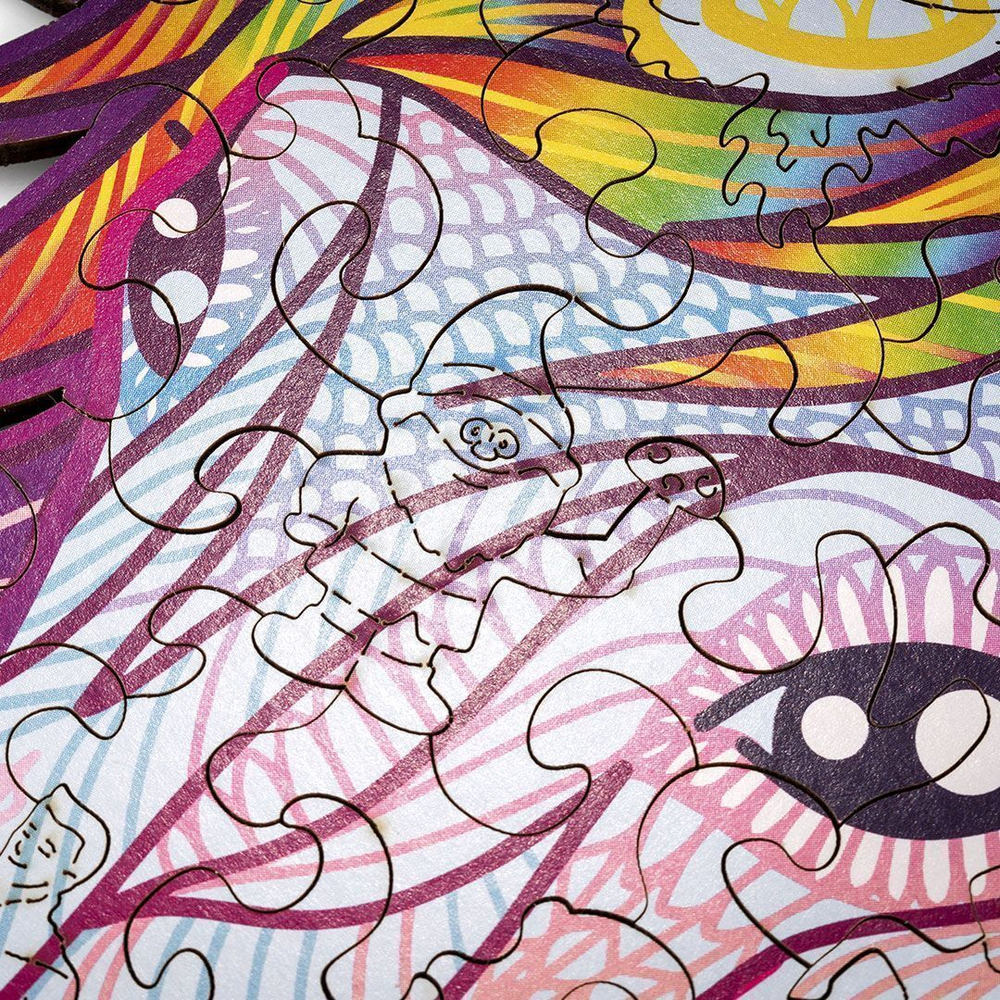 Деревянный пазл Wood Trick Сверкающий Единорог (35x31 см)