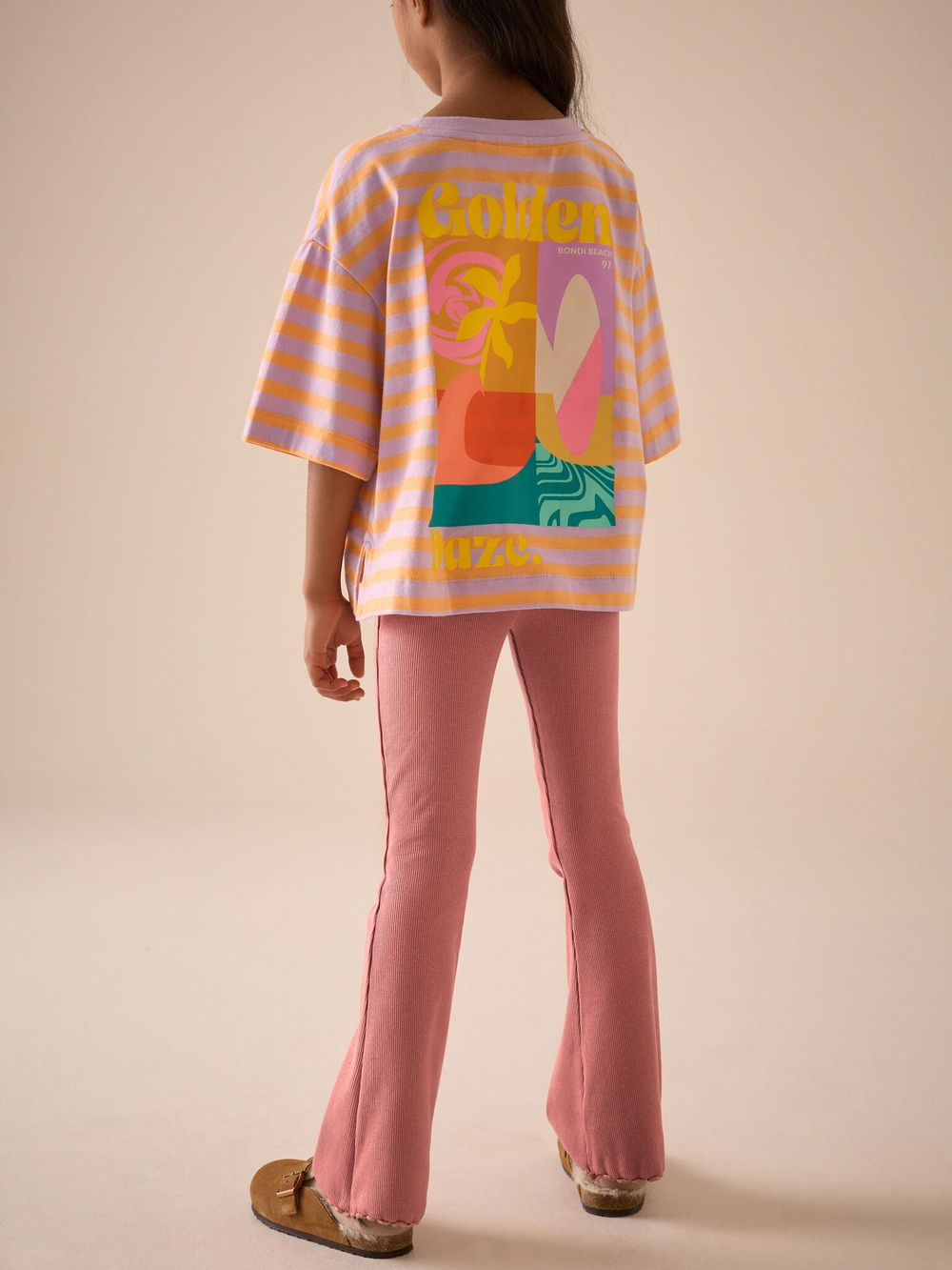 Легинсы-клеш для девочки Next E89-936, Розовый