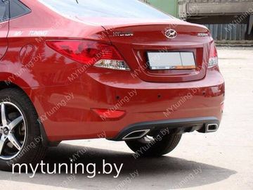 Диффузор заднего бампера для Hyundai Solaris