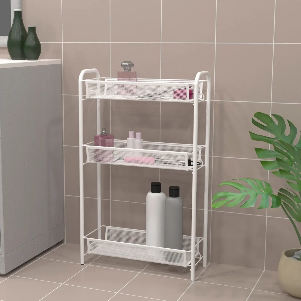 Этажерка 3х- секционная «Ладья 1», цвет белый, 44*17*71,5см