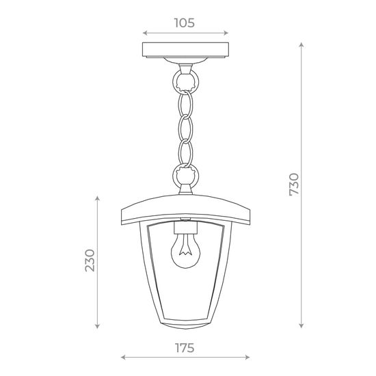 SL081.403.01 Светильник уличный подвесной ST-Luce Черный/Черный, Прозрачный E27 1*40W SIVINO