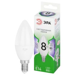 Лампа светодиодная ЭРА GREEN LINE LED B35-8W-865-E14 GL 8Вт свеча холодный свет E14 | Лампы cветодиодные Свеча (B/C)
